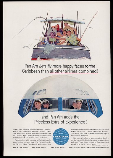 1960s Jet vacations via Pan Am.